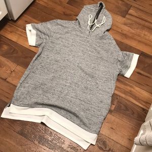 Hooded fleece shirt